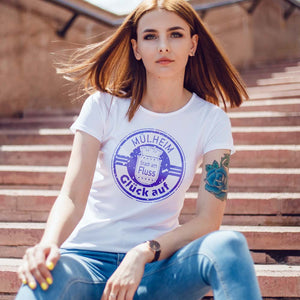 Lady T-Shirt Vintage "GLÜCK AUF" deine Stadt